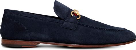 Gucci Elanor Suede Horsebit Loafers Men 